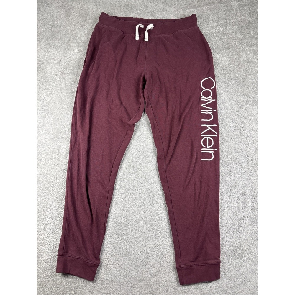 Calvin Klein Women's Burgundy Jogger Lounge Sleepwear Pants Size M